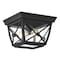 Designers Fountain Belmont 2-Light Black Outdoor Ceiling Flush Mount Light with Clear Glass Shade 34835-BK - alternate 1